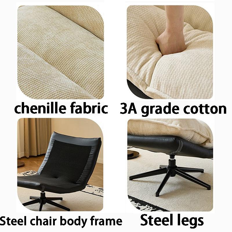 Portable Swivel Chaise Lounge Luxury Angle Adjustment Chairs Living Room Adult Rocking Backrest Chair Cheap Relax Furniture