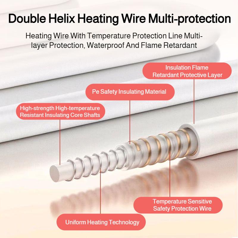5 Speeds Home Use Auto Thermostat Bed Warmer Smart Electric Blanket Adjustable Temperature Heating Pad Cold Weather