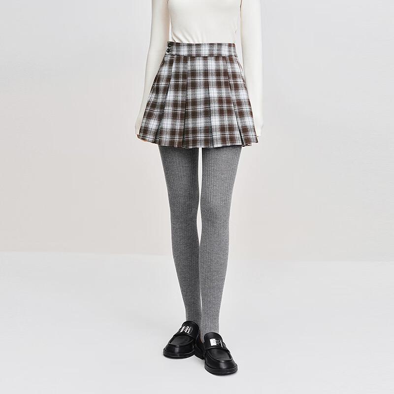 LEDING Women s Pleated Wool Short Skirt M
