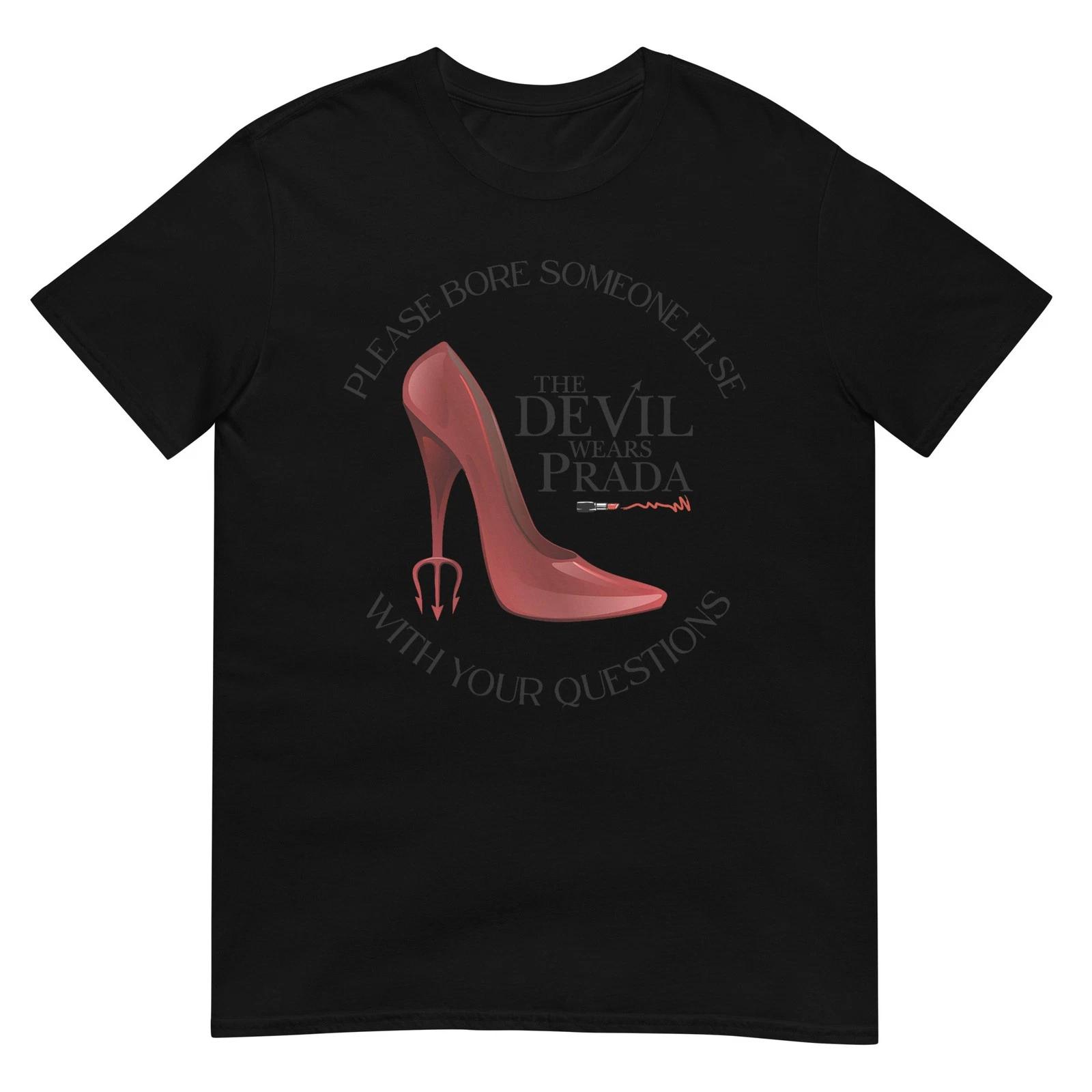 Summer The Devil Wears Prada Miranda Priestly Cotton unisex shirt  Men Fashion oversiz outdoor recreation S