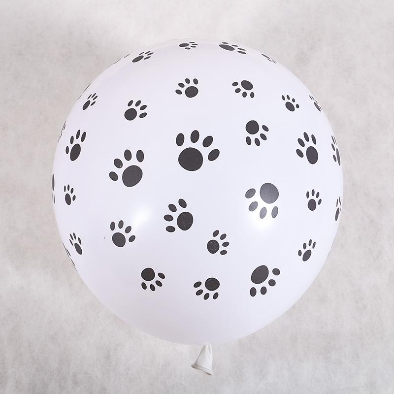 12-Inch Animal Print Balloons: Dog Paw, Leopard, Cow Stripe Latex for Party Decoration