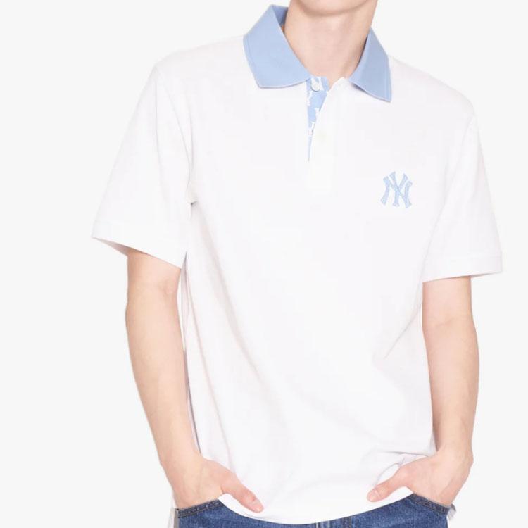 New MLB Basic Logo Los Angeles Dodgers Polo Shirt Men's White 3LPQM2023-50WHS