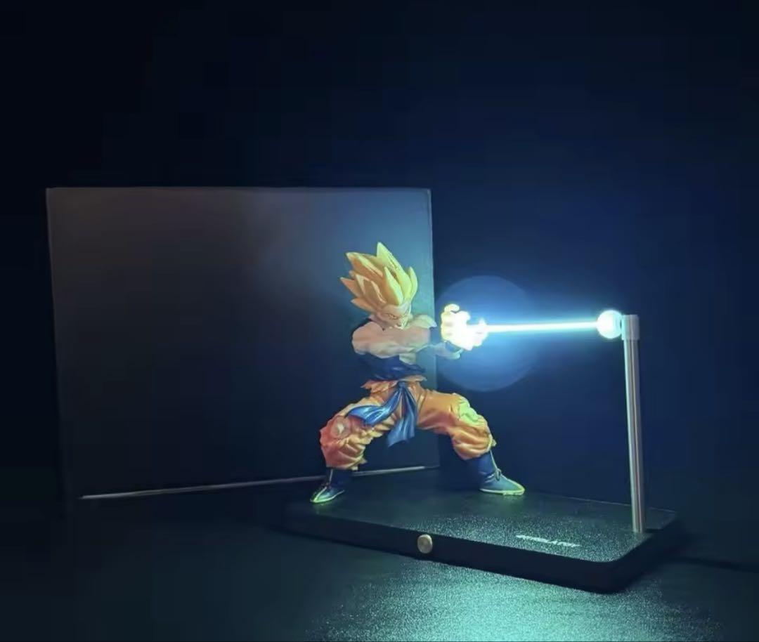 

[USED] Son Goku Kamehameha Figure with LED Light Dragon