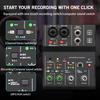 Teyun Q12 Q12m Professional 2 Channels Audio Mixer Interface Sound Card Console Mini USB Recording Mixer For DJ Studio Guitar