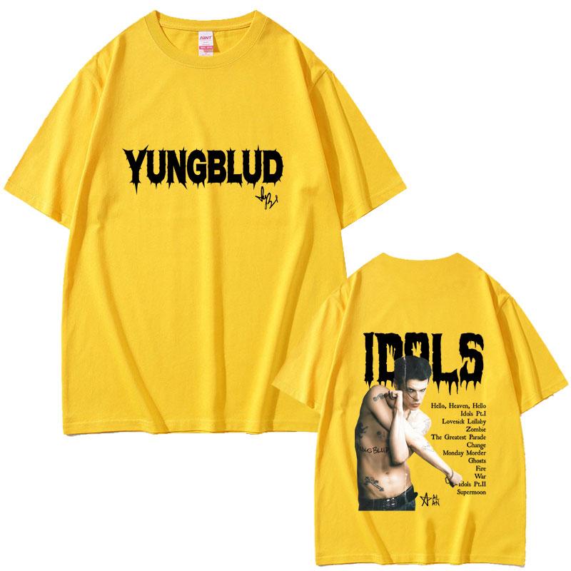 Rocker Yungblud IDOLS Graphic Tshirt Unisex Women Fashion Retro Rock T Shirts Unisex Casual Oversized Streetwear Male Vintage Tees
