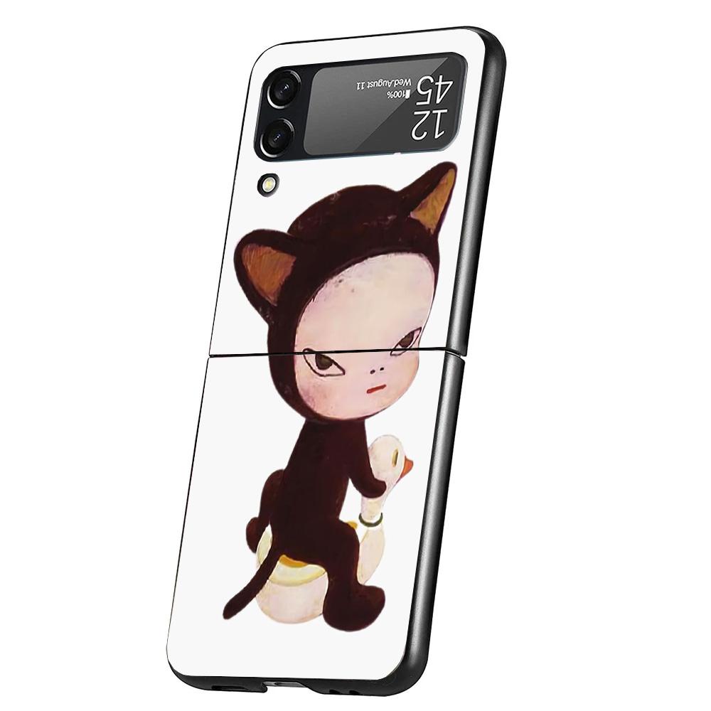 

Y-Yoshitomo Nara Phone Case For Samsung Galaxy Z Flip 7 6 5 4 3 5G Cover ZFlip7 ZFlip6 ZFlip4 ZFlip5 ZFlip3 Coque Fundas Galaxy Samsung Z Flip 4