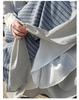 Damen Hohe Taille Japanischer Retro Streifen A-Linien Schirmrock – Schlankmachend und Elegant für Frühling/Sommer