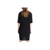 adidas Vestido Deportivo de Manga Corta de Color Sólido con Cuello Redondo de Corte Holgado para Mujer Vestidos Negro HF7549