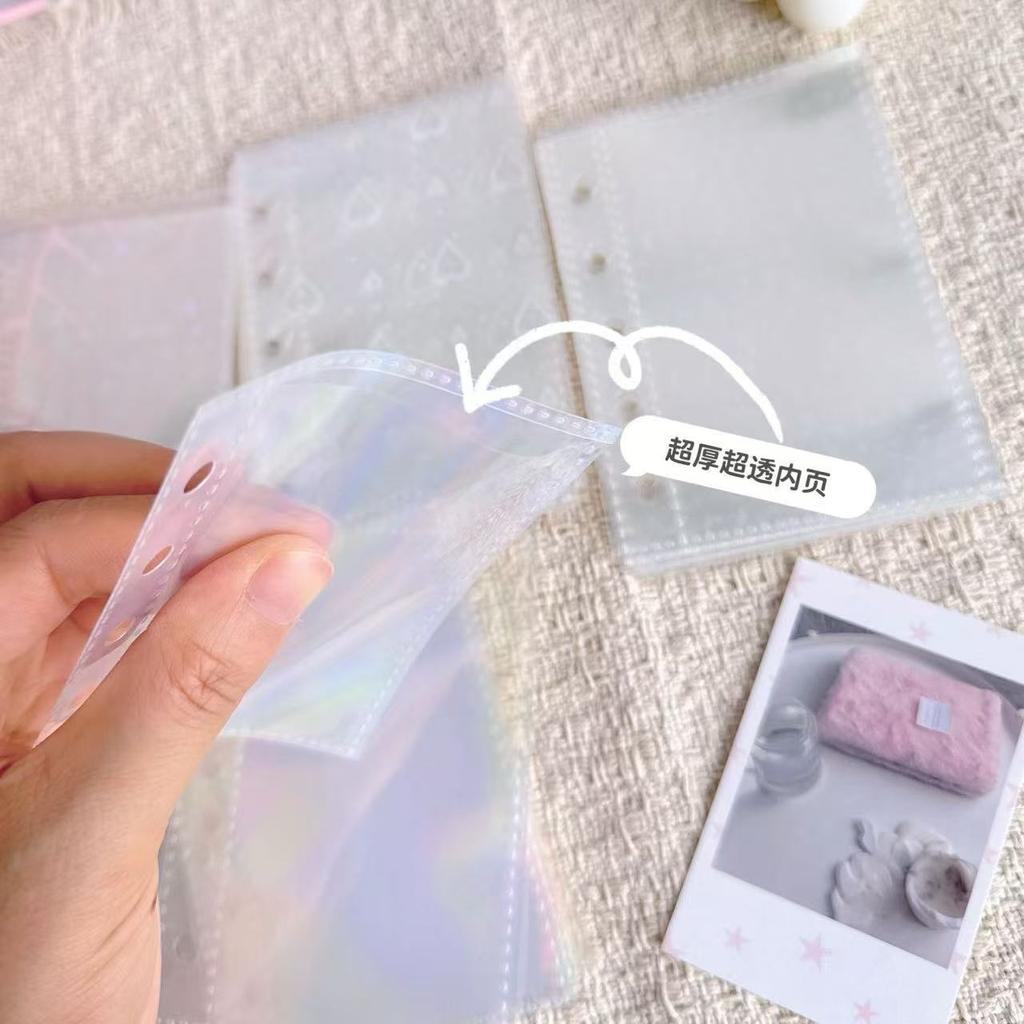 A6 A7 M5 Laser File Holder Notebook Loose Leaf DIY Document Bag Binder Rings PVC Storage Binding Folder