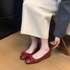 Fashion New Style Luxury Shallow Female Soft Round Toe Ladies Flats with Shoes Slides Footwear Fashion Butterfly-Knot Women Ballet Flats
