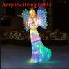 Angel Outdoor Luminous Statue Lights Decoration 2d Lighting Ornament Acrylic