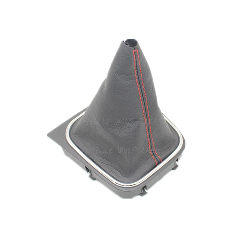 

For VW Scirocco 2009 2010 2011 2012 2013 2014 Car-Stying 6 Speed Car Stick Gear Shift Knob With PU Leather Boot boot red line
