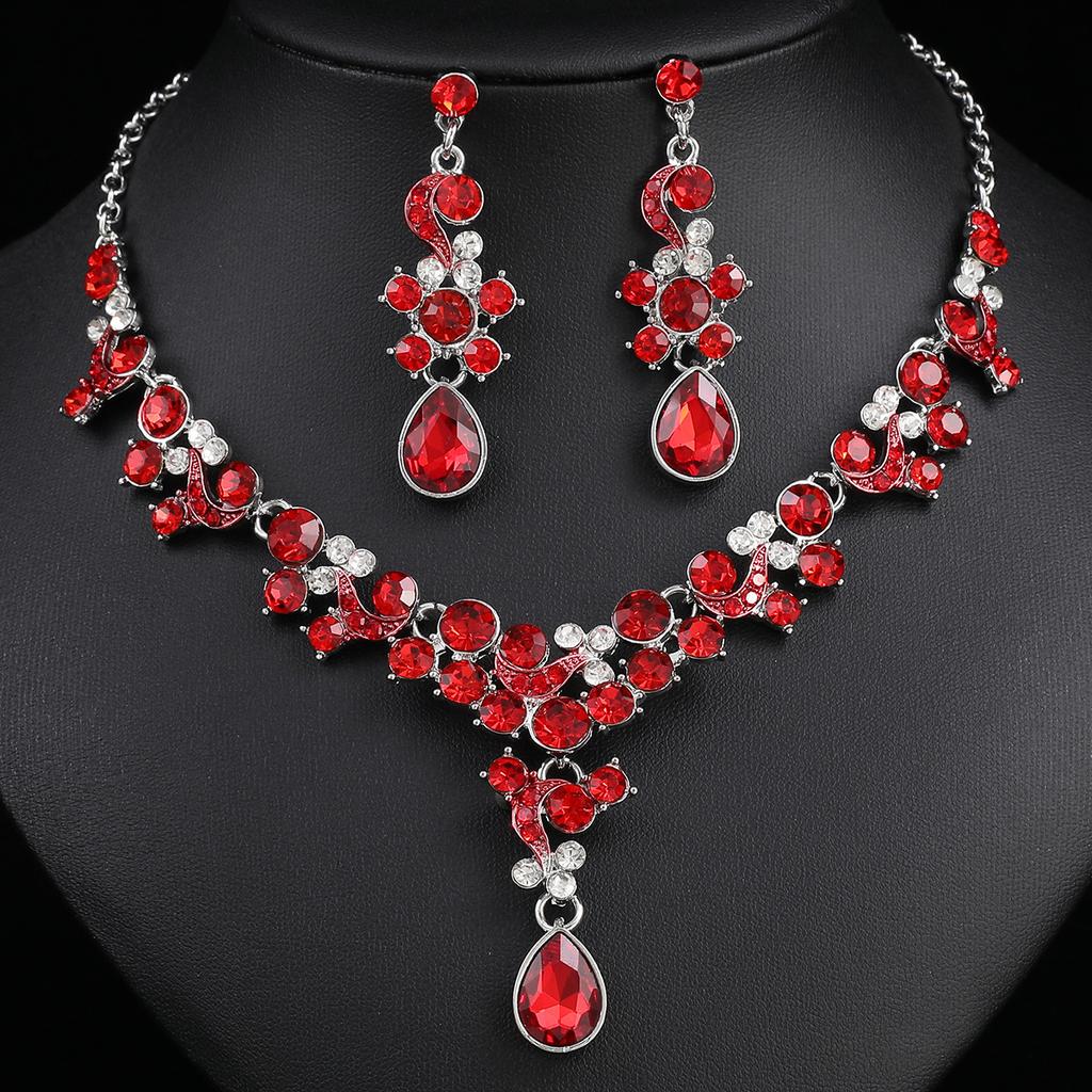 2026 Bridal Necklace Set High-end Crystal Diamond Wedding Dress Banquet Dress Jewelry Matching
