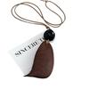 Retro Ethnic Ceramic Wood Necklace: Geometric Fruit Pendant for Women
