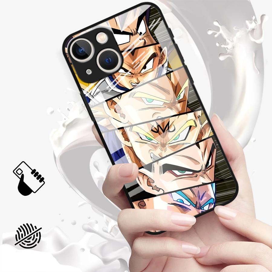 D-ragonS B-allS Goku Art Case for iPhone 17 Pro Max Air 15 Plus 14 11 16 12 8 13 XR Glass Phone Cover