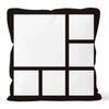 Fashionable Black and White Plaid Pillowcase Cat Paw Letter Print Pillowcase Sofa Cushion Cover Home Bedroom Room Decoration