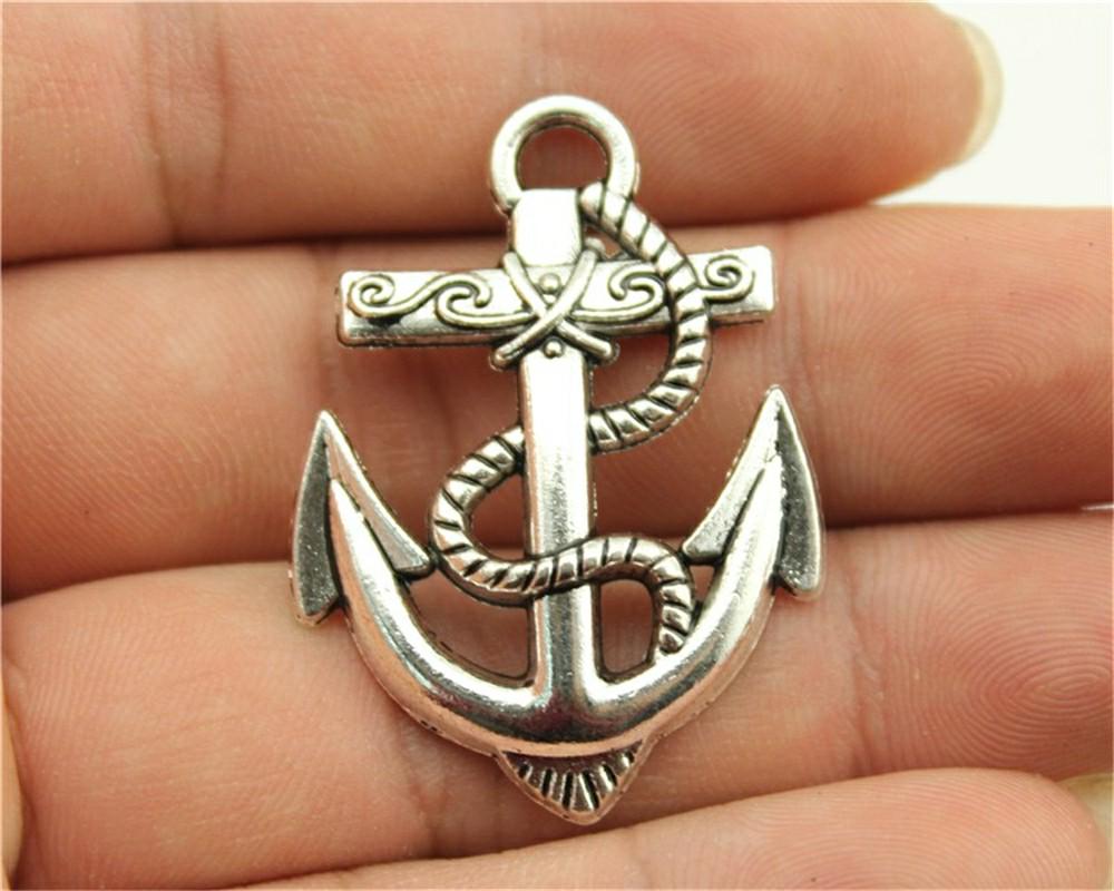 4 Pieces Mix Ship Anchor  Decor Charms For Jewelry Making Boat Anchor Diy Craft Supplies Men Jewelry Decorative Jewelry Gift