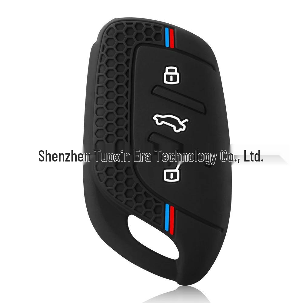 MG Roewe i5 3-Button Car Key Silicone Cover with Honeycomb Texture чёрный