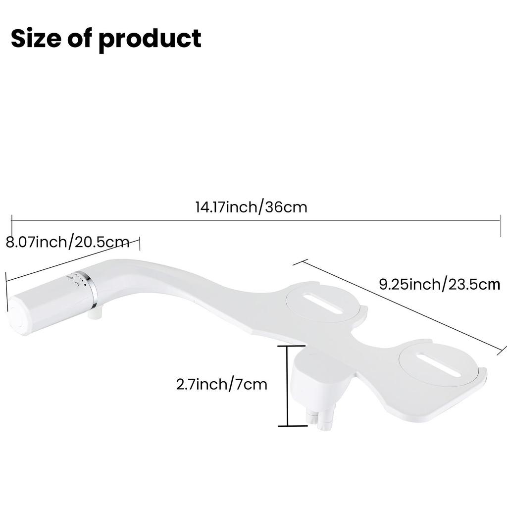 Dual Nozzle Smart Bidet Seat - Non-Electric, Cross-Border Toilet Cleaner