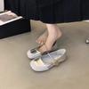 With skirt soft-soled single shoes women's 2024 new French temperament Mary Jane women's shoes ballet shallow mouth gentle flats