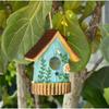 J1UL1N 2 Pcs Bird House For Outside Hanging Bird Houses For Outdoor Colorful Decorative Cute Resin Bird Houses