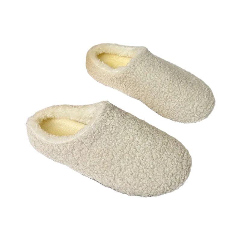 Plüsch Hausschuhe Damen neu Herbst und Winter lässig und bequem Zuhause Indoor rutschfest warm Winter Baumwollhausschuhe