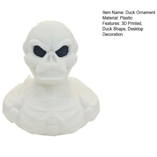 3D Printed Crocodile Duck Figurine Ghost Pumpkin Demon Duck Statue Animal Sculpture Home Office Decoration Ornament