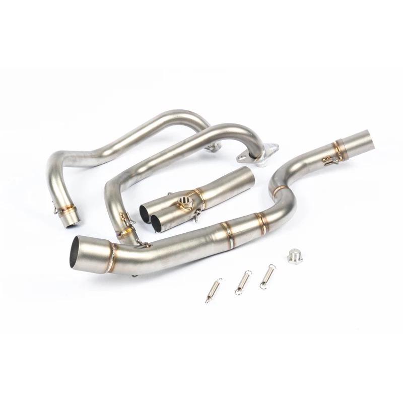Tubo di scarico anteriore in acciaio inossidabile compatibile per Kawasaki Ninja 250/300 (2013-2017)