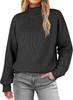 2026 Autumn/Winter Women's High Neck Solid Color Knit Sweater