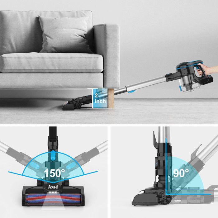 INSE N5 Handheld Vacuum Cleaner, Fully Sealed Five-Stage Filtration System, 2200 mAh Battery, 1.2 Liter Capacity
