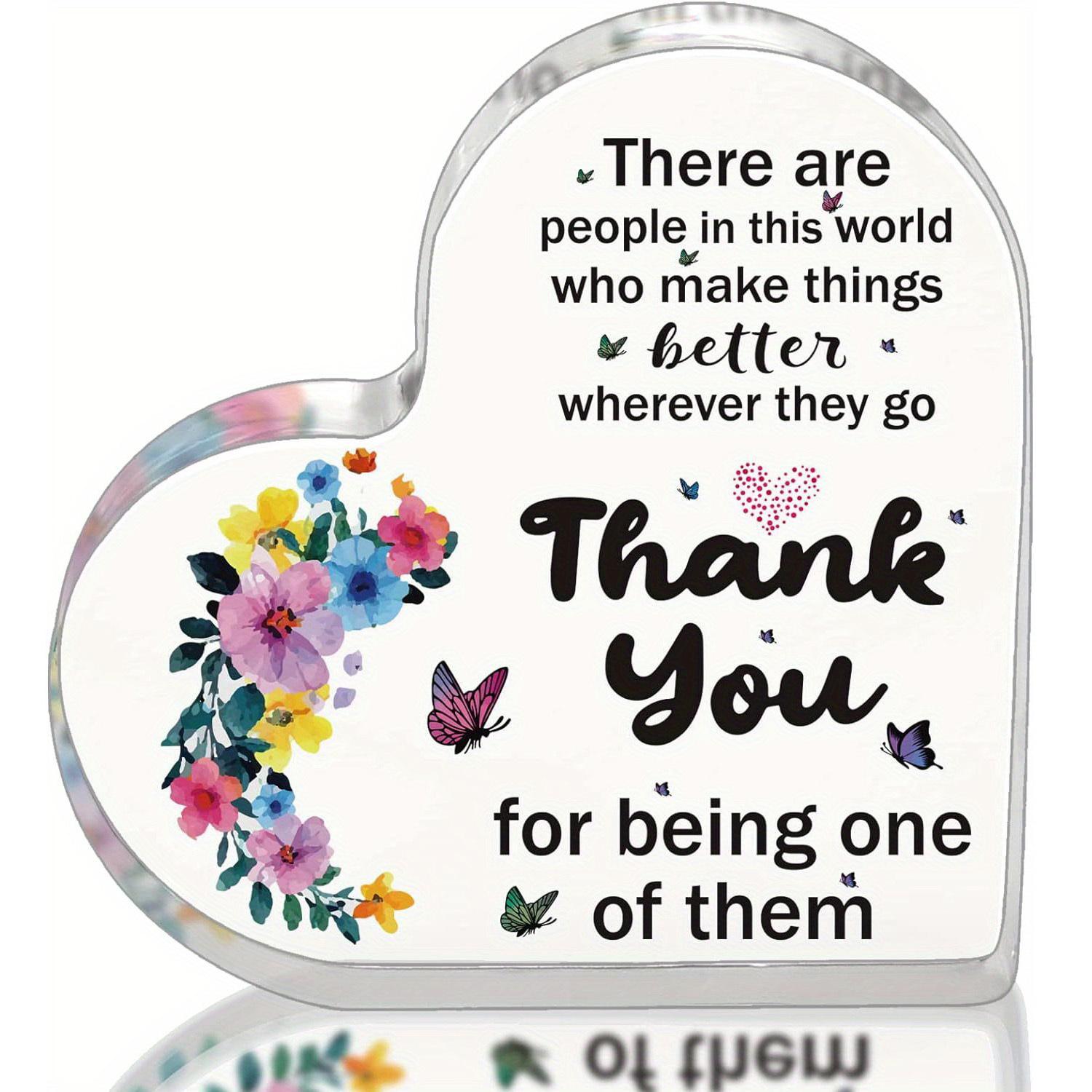 Acrylic Heart Thank You Appreciation Gift - Heart-Shaped Decorative Ornament for Home, Anniversary, Birthday, Christmas, New Year, Thanksgiving 10*10cm