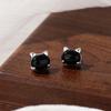 Cute Black Agate Cat Head Earrings for Women  Daily Niche Design Student Earrings