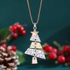 European & American Patchwork Alloy Christmas Tree Earrings for Women - Festive Fashion Party Accessory