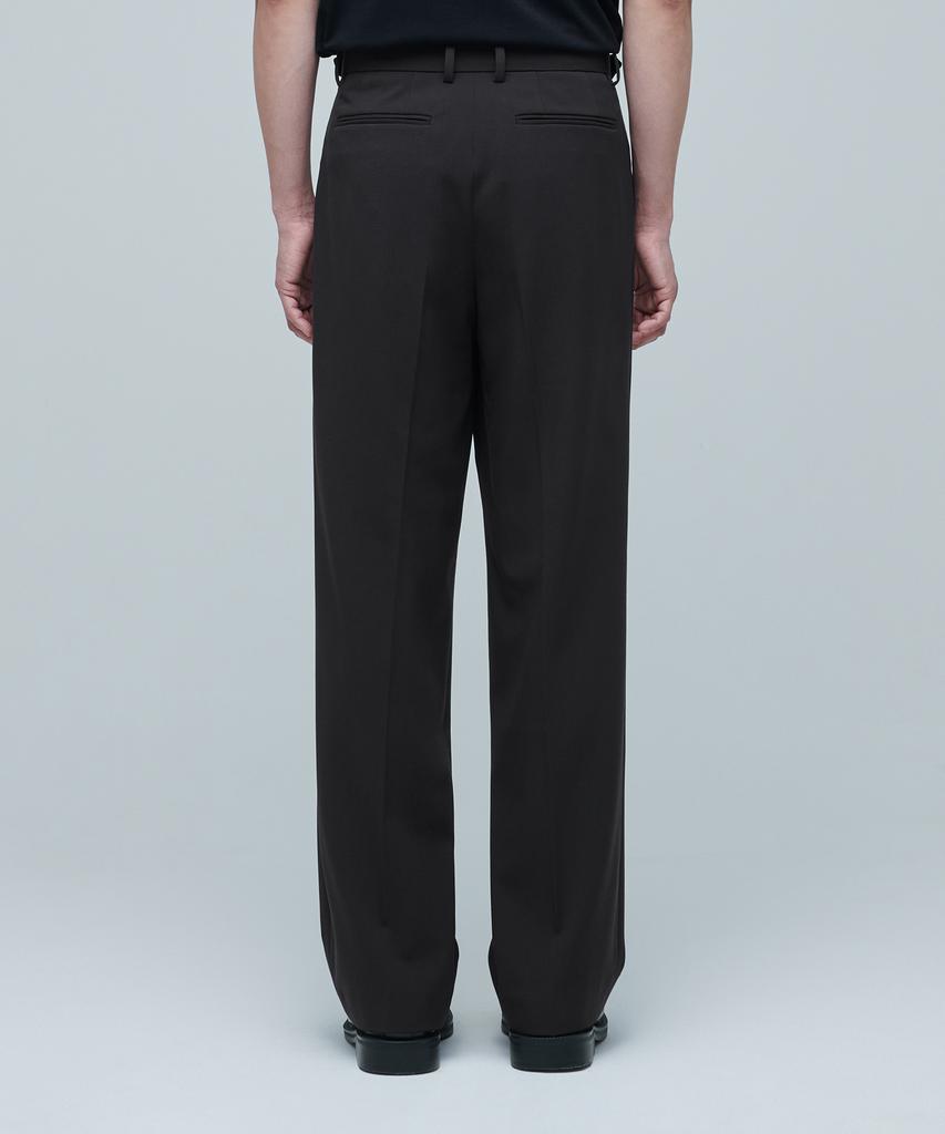 Musinsa Standard Side Adjust Two-Tuck Wide Slacks [Dark Gray]