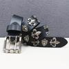 Abi Y2K Personalized Leather Belt with Rivet & Eyelet Design