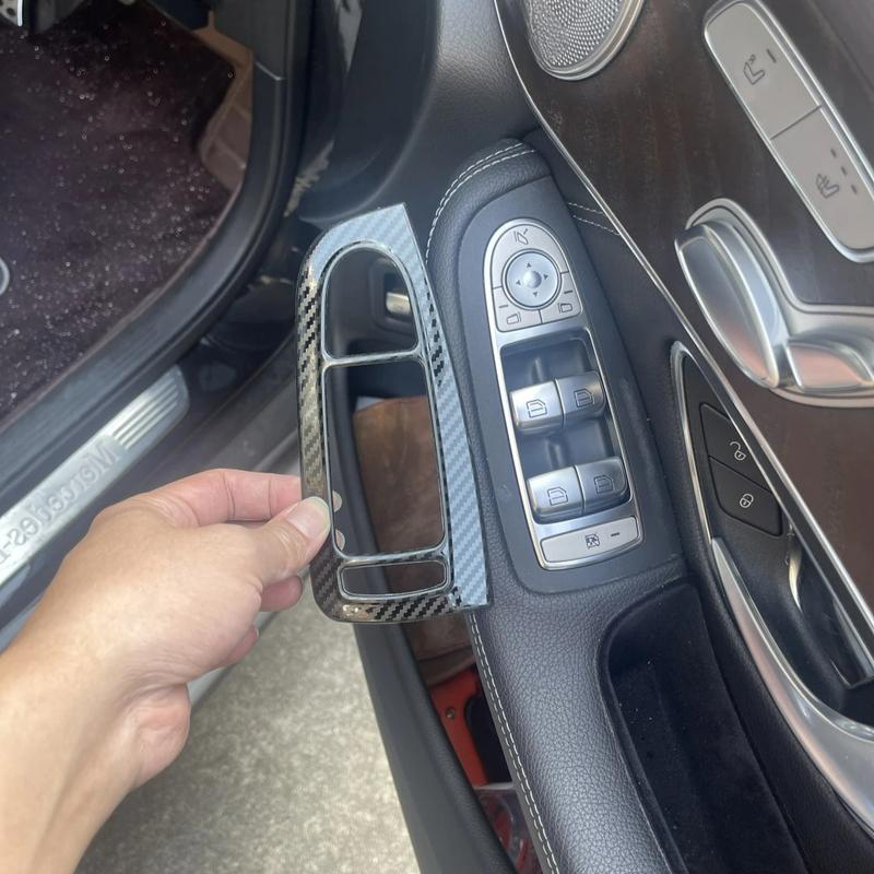 Right helm For Mercedes-BenzW205 X253 C-Class GLC interior door armrest window lift switch button panel cover decorative sticker