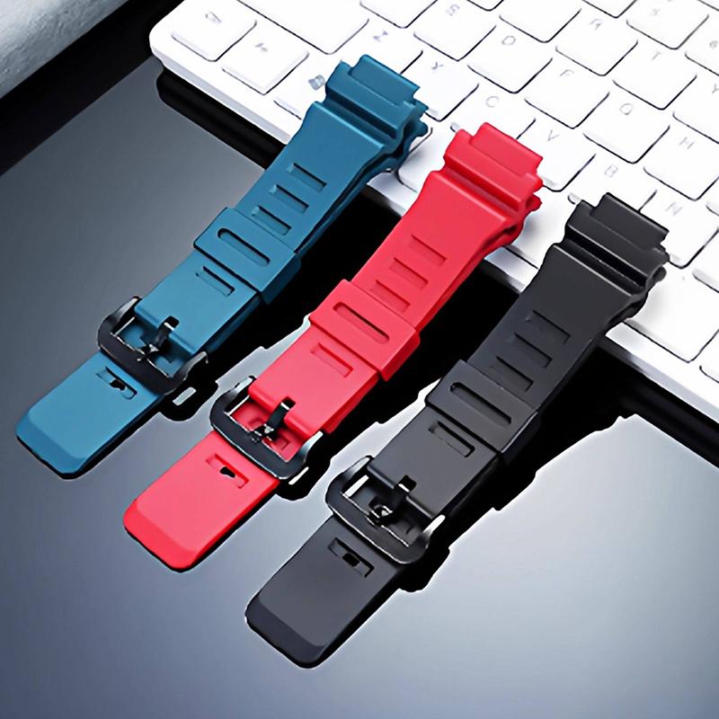 18MM Silicone Watch Strap for Casio WS-1400H/1300/1700H W-737H Sports Resin Silicone Watch Strap Accessories for Men's Bracelets