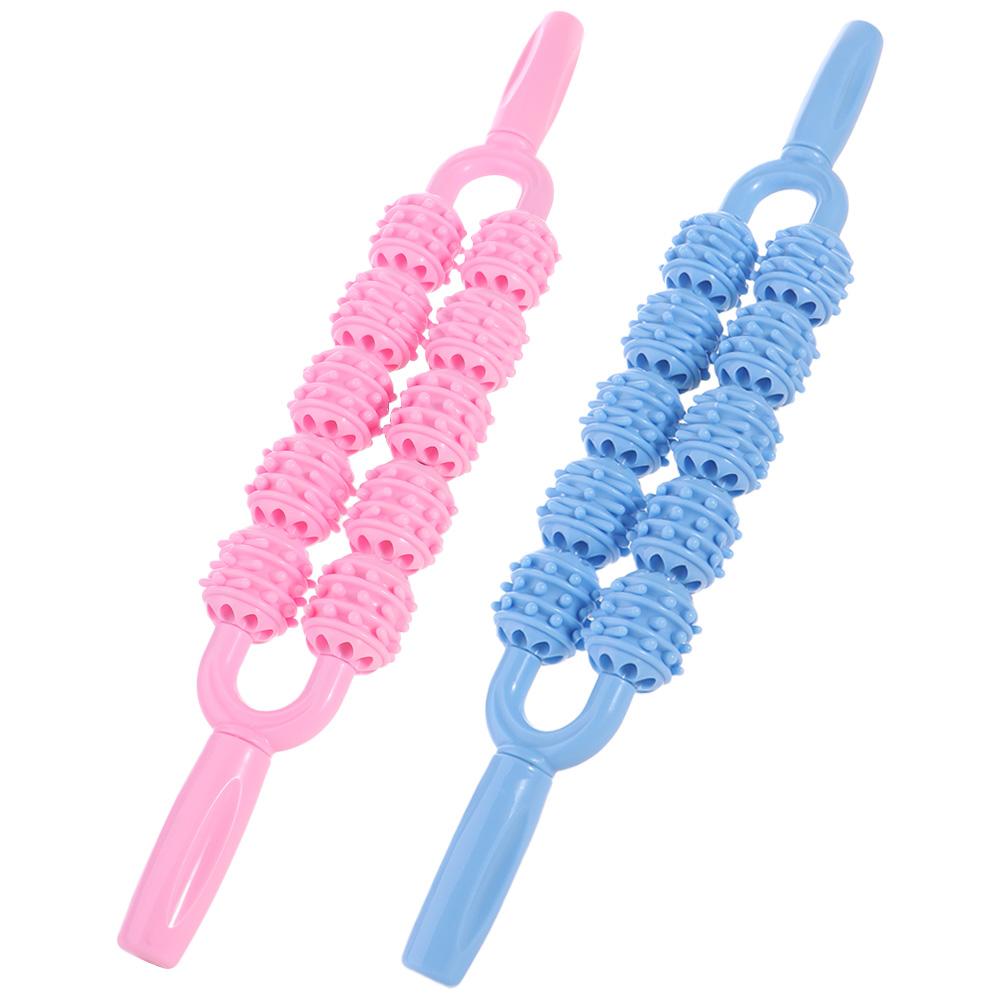 Fitness Roller Ball Massage Stick Anti Cellulite Fascia Stick Portable Yoga Massage Stick  Calves