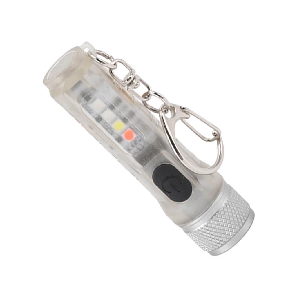 Strong Light Mini Keychain Flashlight Outdoor Portable Super Bright Multifunction LED Flashlight USB Rechargeable