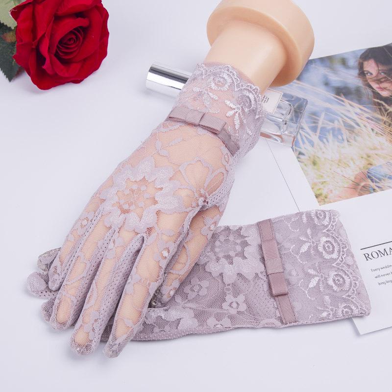 Dámské letní jezdecké krajkové sluneční rukavice - Protiskluzový design s dotykovou obrazovkou