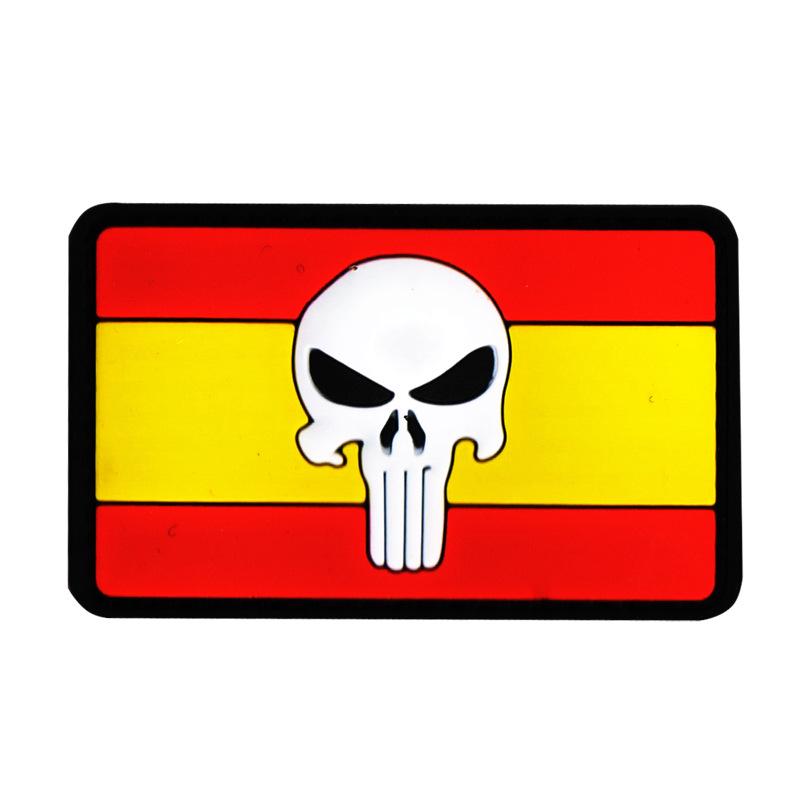 Haike Spain PVC Epoxy Punisher Flag Velcro Patch