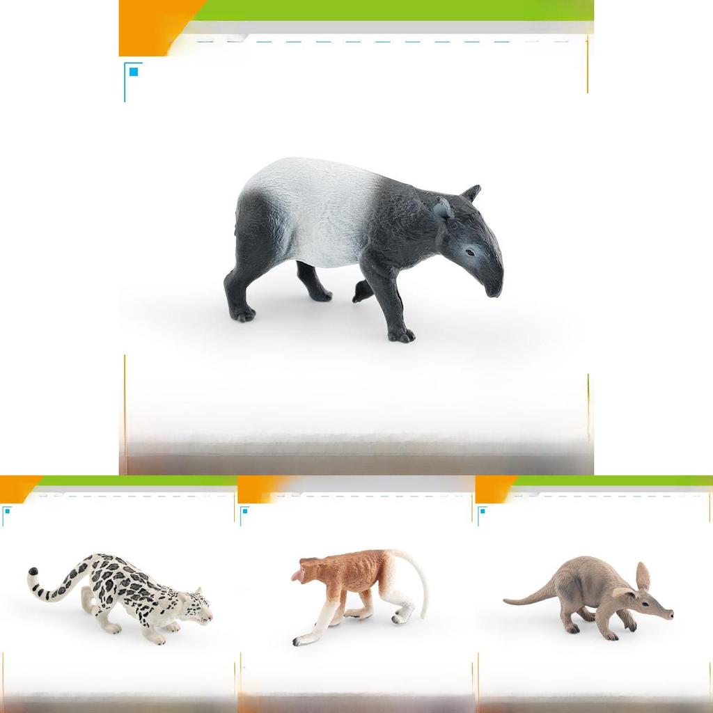 Wild Animal Pvc Model Set With Static Animal Figurines For Collector Display