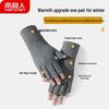 Nanjiren Women's Winter Half-Finger Gloves