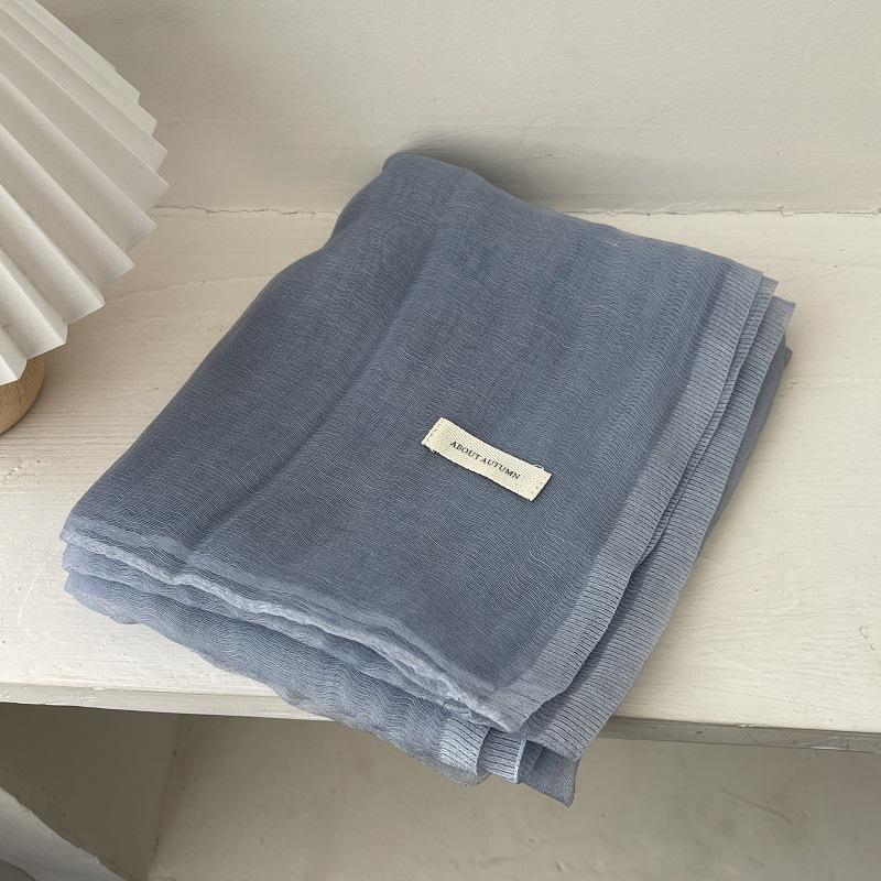 Vreovor Elegant And Comfortable Mesh Thin Scarf Sunscreen Travel Shawl Dual-Purpose Women'S Spring Summer Autumn Yarn High-End