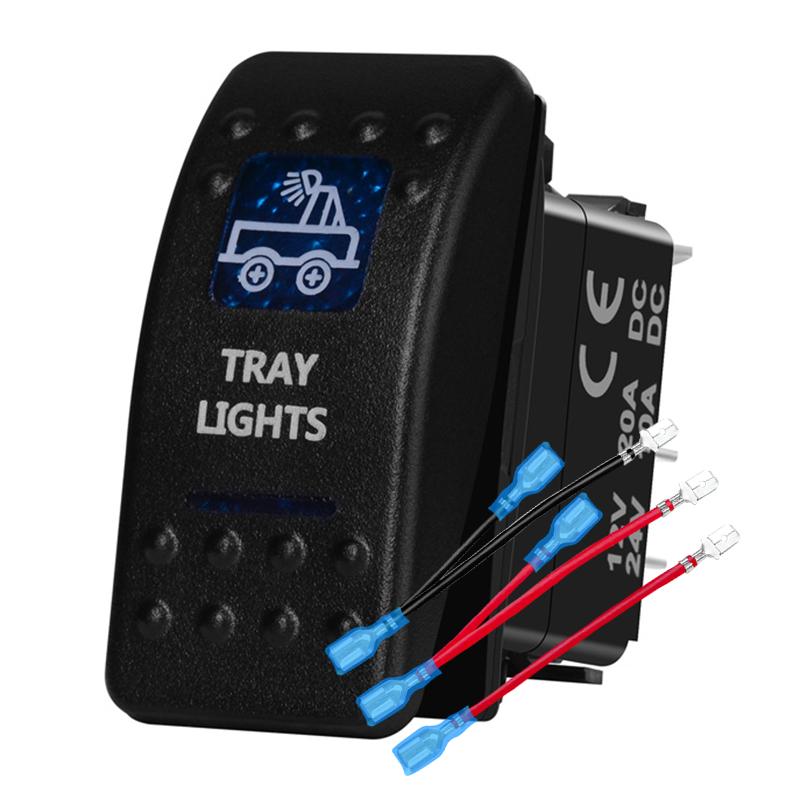 12v/24v Blue Led Light 5 Pin On Off SPST Rocker Switch 7 Pin On Off On ARB Carling Style Car Boat Waterproof Pump Push Switch