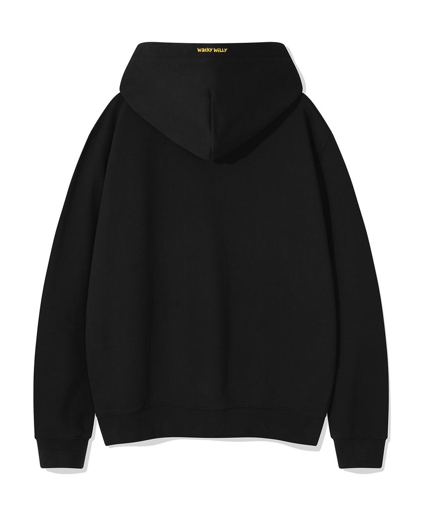 Wacky Willy Graphic Kiki Wappen Zip-Up Hoodie Black
