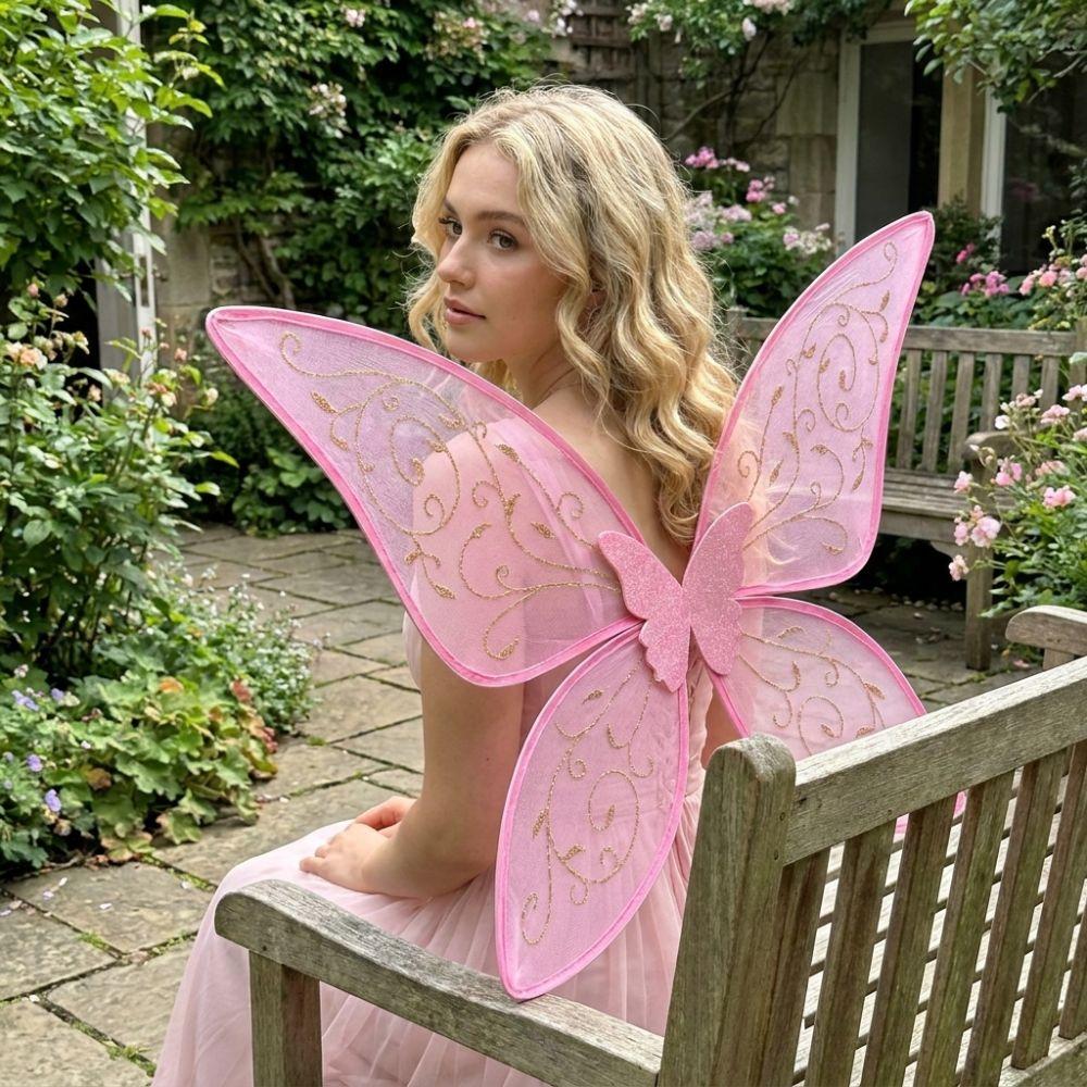 Organza Fairy Butterfly Wings Sparkle Kids Party Wings Creative Costume Wings  Christmas Gift