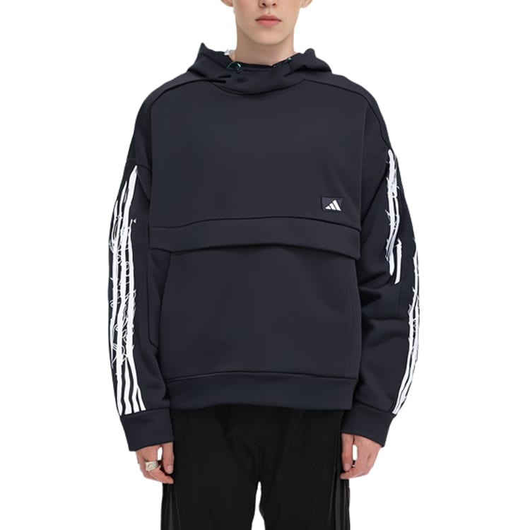 adidas Sweatshirts Men's Black Hooded Moderate Regular GM4433