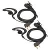 Two Way Radio Earpiece Universal K Head 2 Pin Electroplating Walkie Talkie Headset with Microphone