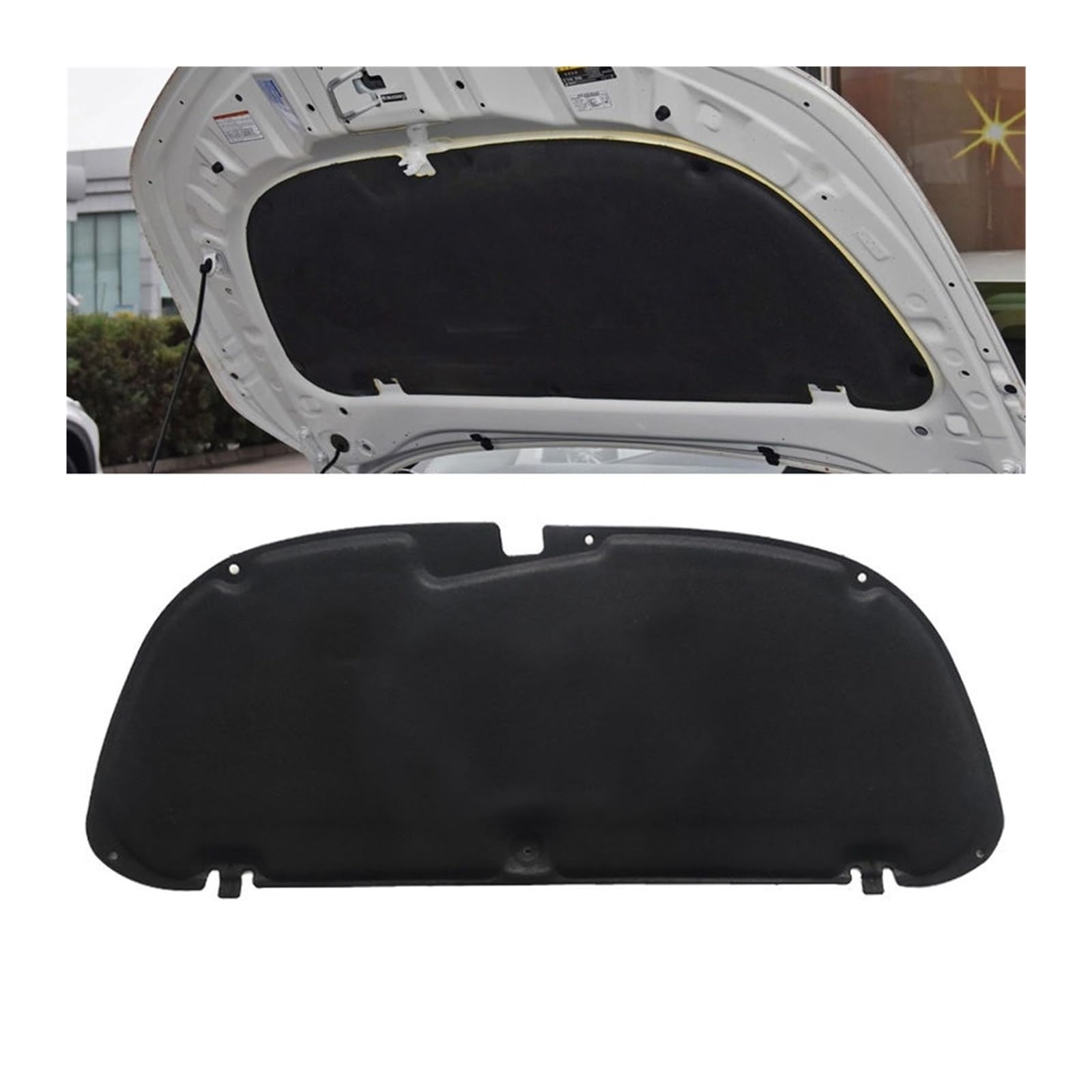 

Front Hood Engine Flame Heat Delay Sound Pad Insulation Mat Car Accessories Compatible with Corolla Touring Sport 2019 2020 (Black) One Size чёрный